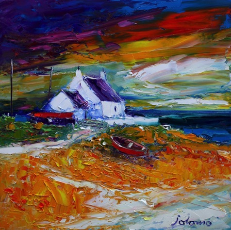 Stormy Eveninglight Isle of Tiree 16x16
SOLD